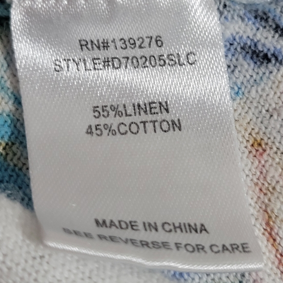 Daniel Rainn Cristiana Floral Print Linen Blend Open Front Cardigan Size L... - Picture 15 of 16